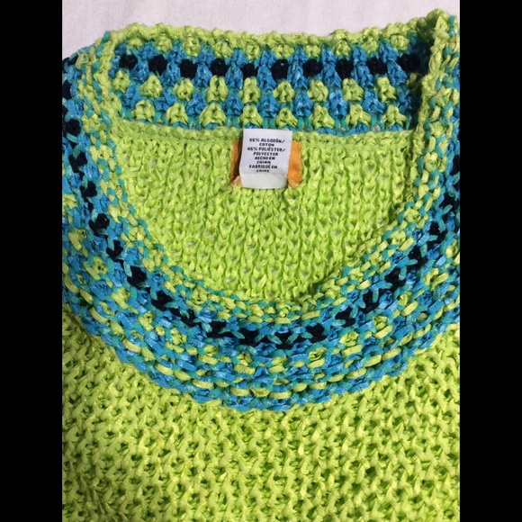 RUBY RD GREEN/BLUE/BLACK PETITE TOP/SWEATER - Picture 6 of 8